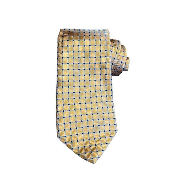 Jos A Bank Joseph Executive Collection Mens 100% Silk Orange Print Necktie Tie - Picture 1 of 16